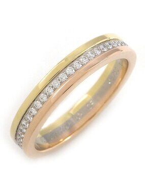 Cartier Ring Vendome Wedding Band Three Color Diamond Total